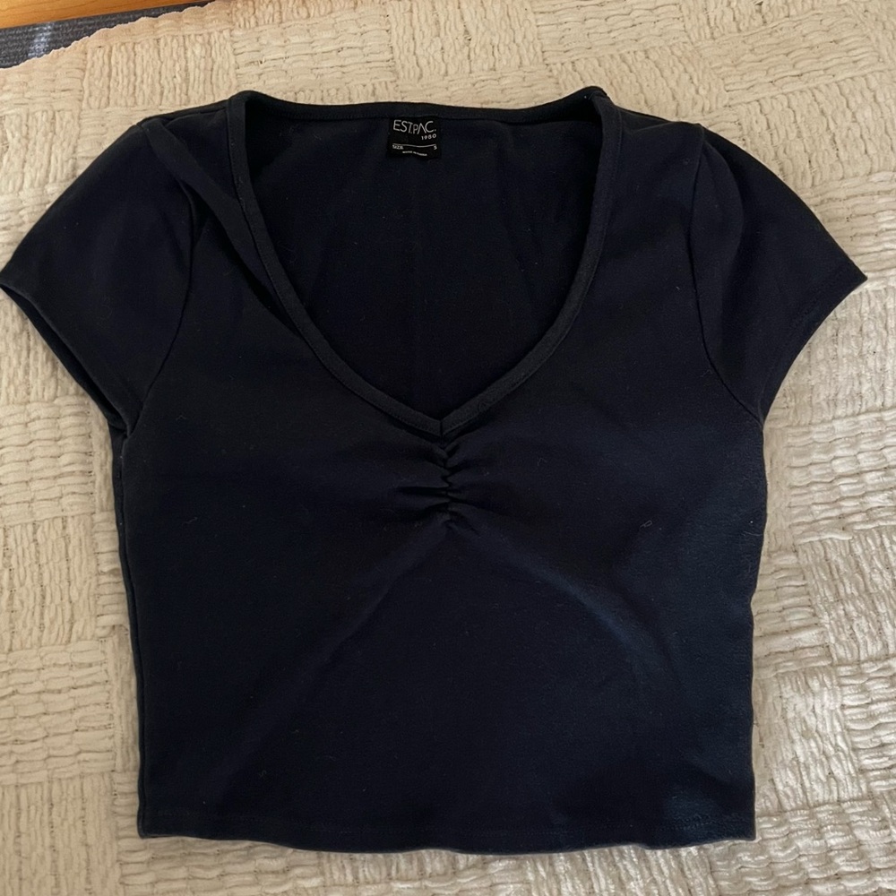 PACSUN cropped navy top